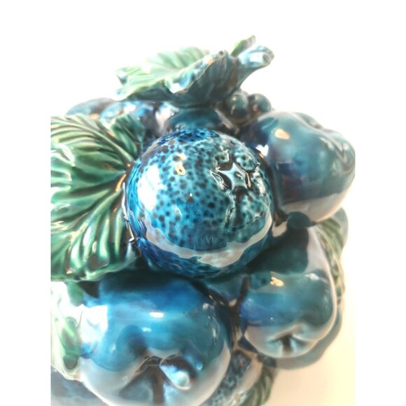 Vintage Inarco Mood Indigo Blue Cookie Jar with Lid | Canistar | 1960s | Footed - Picture 2 of 10